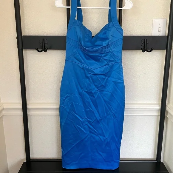 KAREN MILLEN | Satin Sheath Dress | Size 6 - Picture 2 of 9